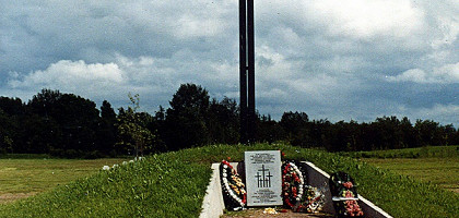 Памятный крест на немецком военном кладбище в Сологубовке-Лезье