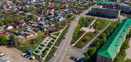 Бузулук, Россия, улицы города с высоты
