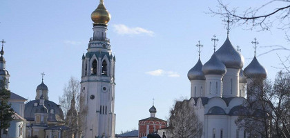 Вид с заречья на Софийскй собор и Кремль, Вологда