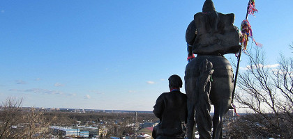 Памятник к 1000-летию Брянска, вид с Покровской горы