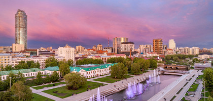 Набережная, исторический центр Екатеринбурга