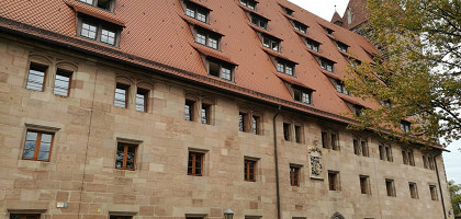 Дома с кровельными окнами в Нюрнберге, Германия