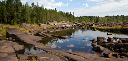 Природа по пути к петроглифам Белого моря, Карелия, Россия