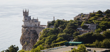 Крепость Ласточкино гнездо на Крымском полуострове