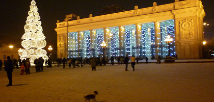 Парк Горького в Москве, январь