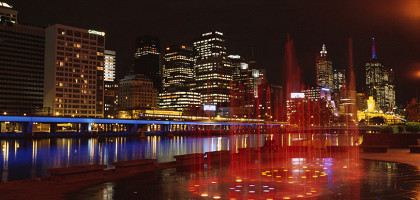 Ночные небоскребы Мельбурна