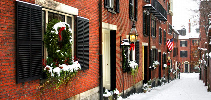 Рождественские улочки Бостона, США