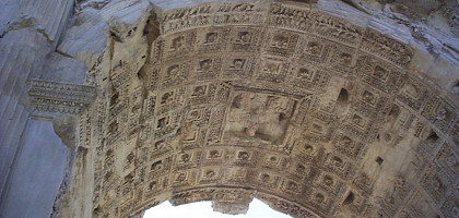 Арка Тита, фрагмент внутренней части