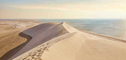 Внутреннее море Катара, вид из пустыни