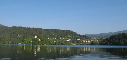 Живописная природа озера Блед, Словения