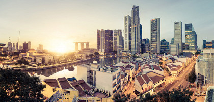 Потрясающий вид на Сингапур