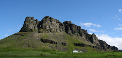 Вид на гору Tigannlegt, Западная Исландия