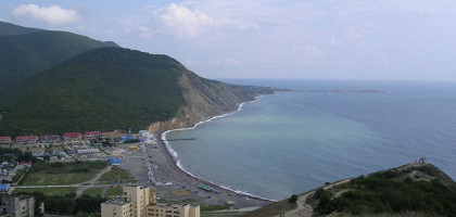 Вид на побережье Чёрного Моря у долины Сукко