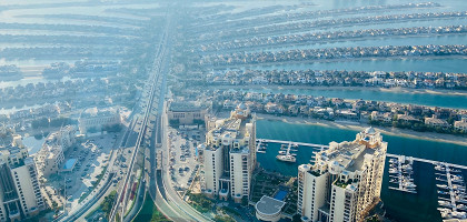 Вид на остров Palm Jumeirah