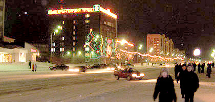 Полярная ночь в Воркуте, Республика Коми
