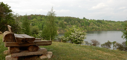 Вид на озеро Синявинское, посёлок Янтарный
