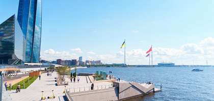 Набережная Лахта центра в Санкт-Петербурге