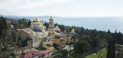 Новоафонский монастырь, вид с воздуха