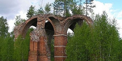 Деревня Прудки. за озерами под Спас-Клепиками
