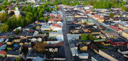 Вид на старую Рауму в Финляндии