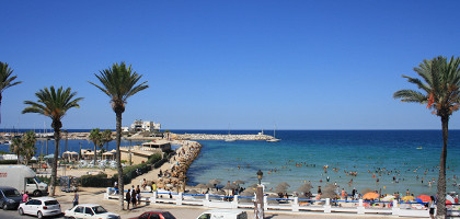 Вид на пляж Монастира, Тунис