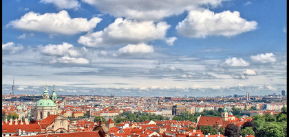 Вид на город с башни Пражского Града, Прага