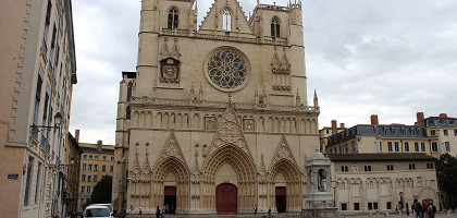 Лионский собор Сен-Жан, западный фасад