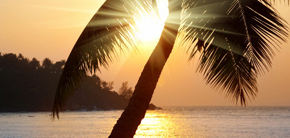 Закат на острове Праслин, Сейшелы