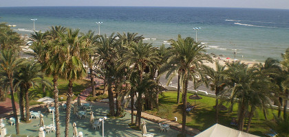 Береговая территория одного из отелей Сусса, Тунис