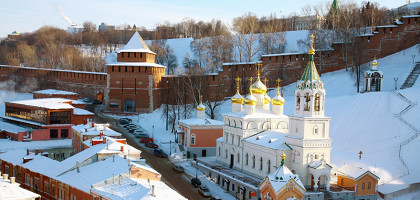 Зимние виды Нижегородского кремля