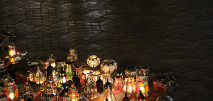 Ночные фонарики на площади Jemaa-El-Fna, Марракеш