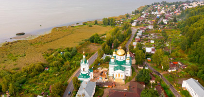 Галич, Россия, вид с высоты птичьего полета на Галич, Костромская область