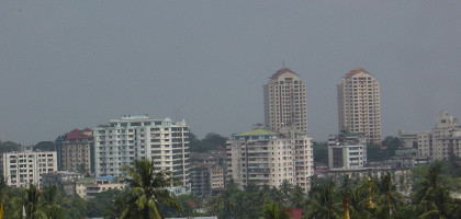 Жилые районы в центре Янгона