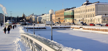 Рыночная площадь Хельсинки, зима