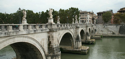 Барочный мост у крепости Сант-Анджело, Рим