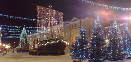 Ратушная площадь Тарту, декабрь