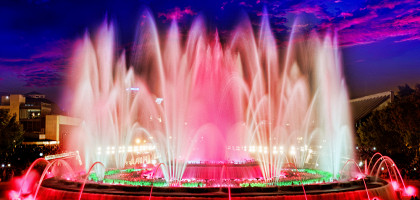 Поющие фонтаны La Fuente Magica de Montjuic, Барселона, Испания