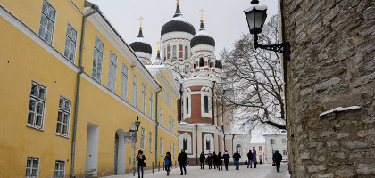 Вид на собор Александра Невского в Таллине