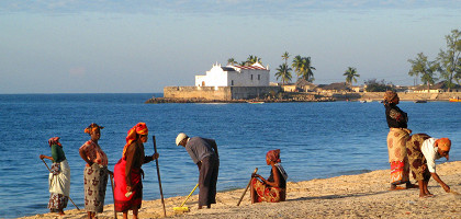 Пляж, остров Мозамбик