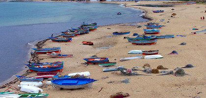 Панорама пляжа Хаммамета, Тунис