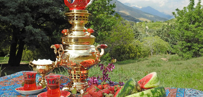 Иранский чай в самоваре