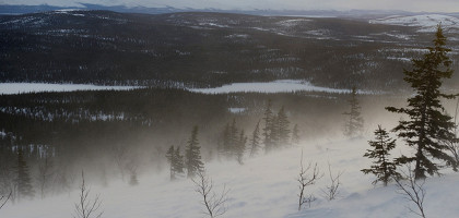 Лапландский заповедник, зимний пейзаж