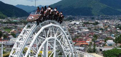 В парке развлечений Fuji-Q Highland