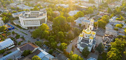 Симферополь, вид с воздуха, Крым