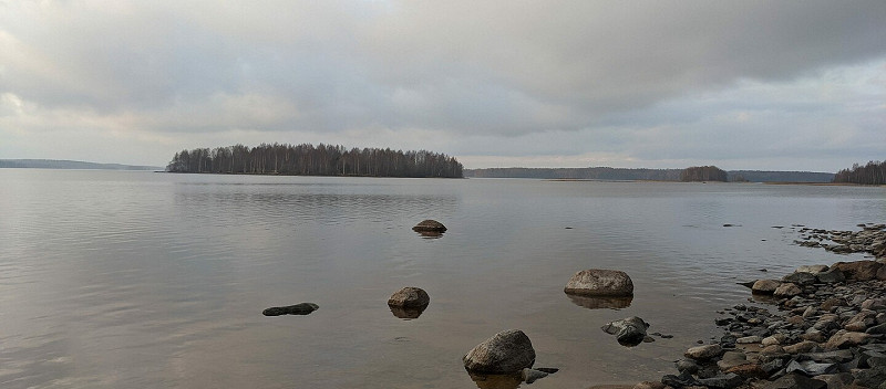 Озеро Сандал, остров Ягодный Наволок, посёлок Ерши
