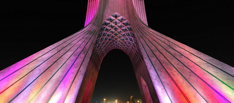 Башня Азади, расположенная в Тегеране, Иран