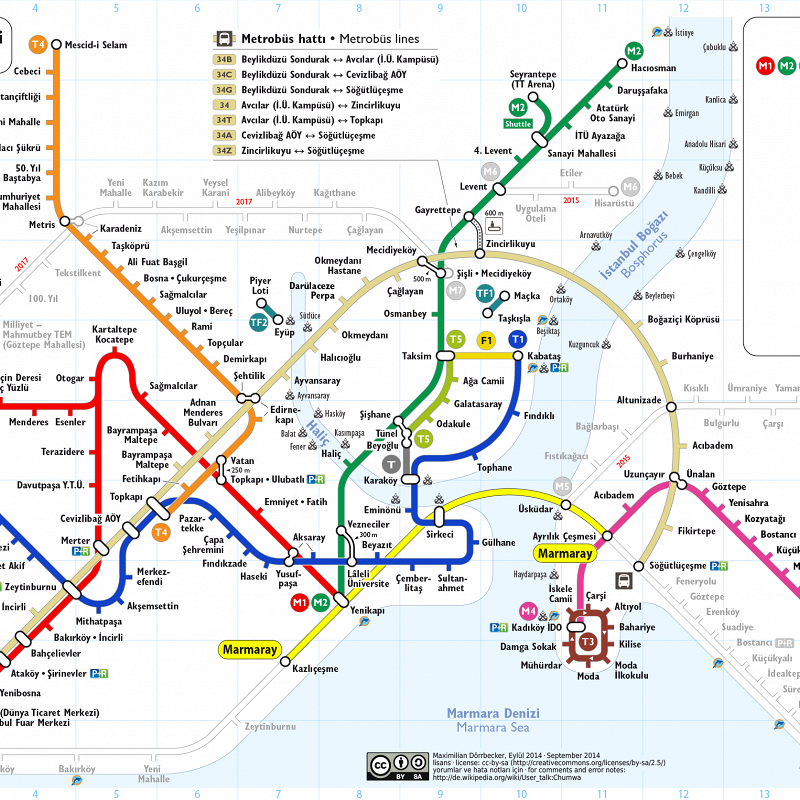 Карта метробуса в стамбуле