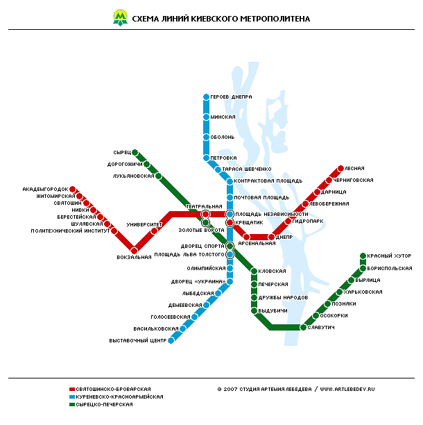 Киев схема города