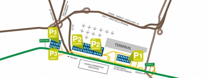 Схема аэропорта бергамо