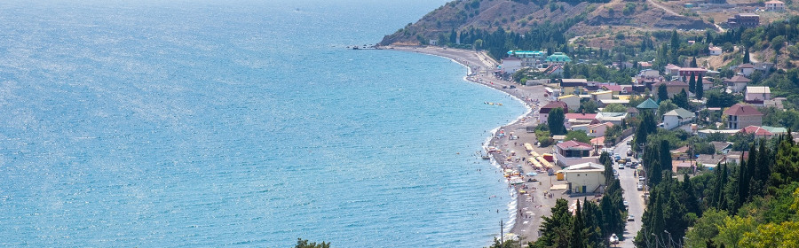 Красивая панорама Солнечногорского, Крым